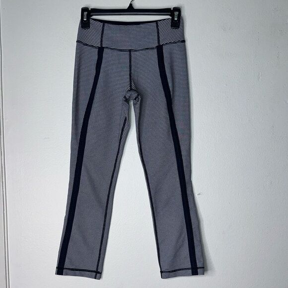 Lululemon Coast To Class Inkwell Gingham Pants Size 4 - Picture 1 of 6